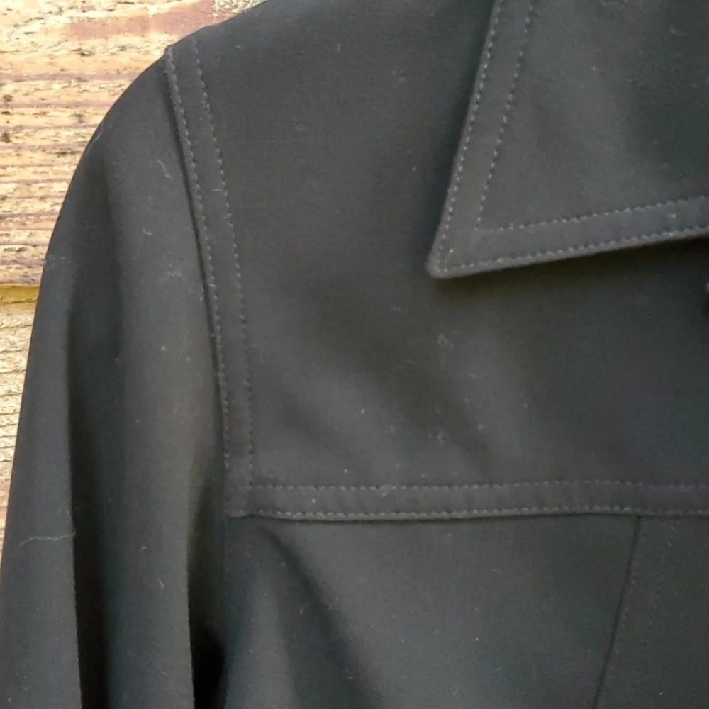 Coldwater Creek Bomber jacket career XS Black knit